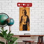 Wallity Accesorio Decorativo de Pared Crying Boys en Madera, Nogal y Rojo, 36x69cm